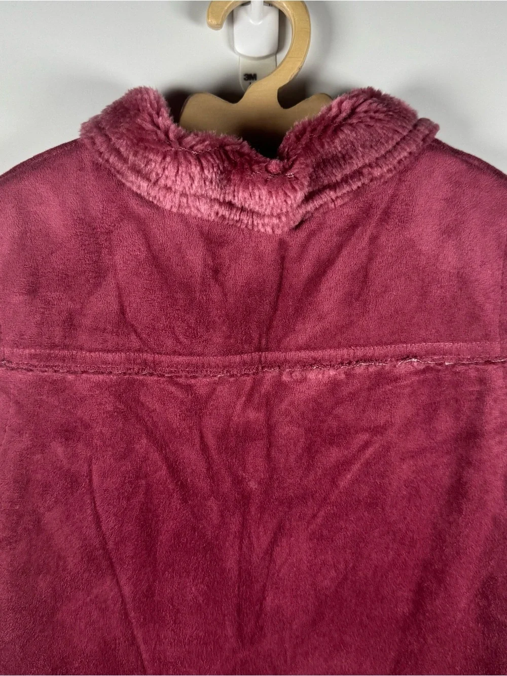 VTG Y2K Baby Togs Girls 4T Faux Fur Vest Floral Mauve Cottage Bratz Girlhood